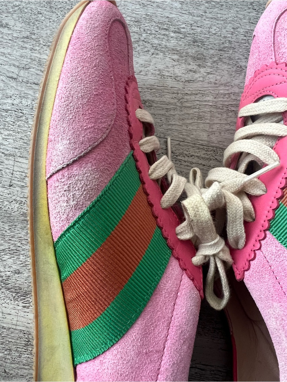 Gucci Web Accent Suede Sneakers - Picture 5 of 13